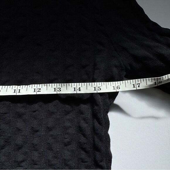 Keepsake the Label Aeroplane Textured Black Bell Sleeve Dress Size Medium - Picture 4 of 7